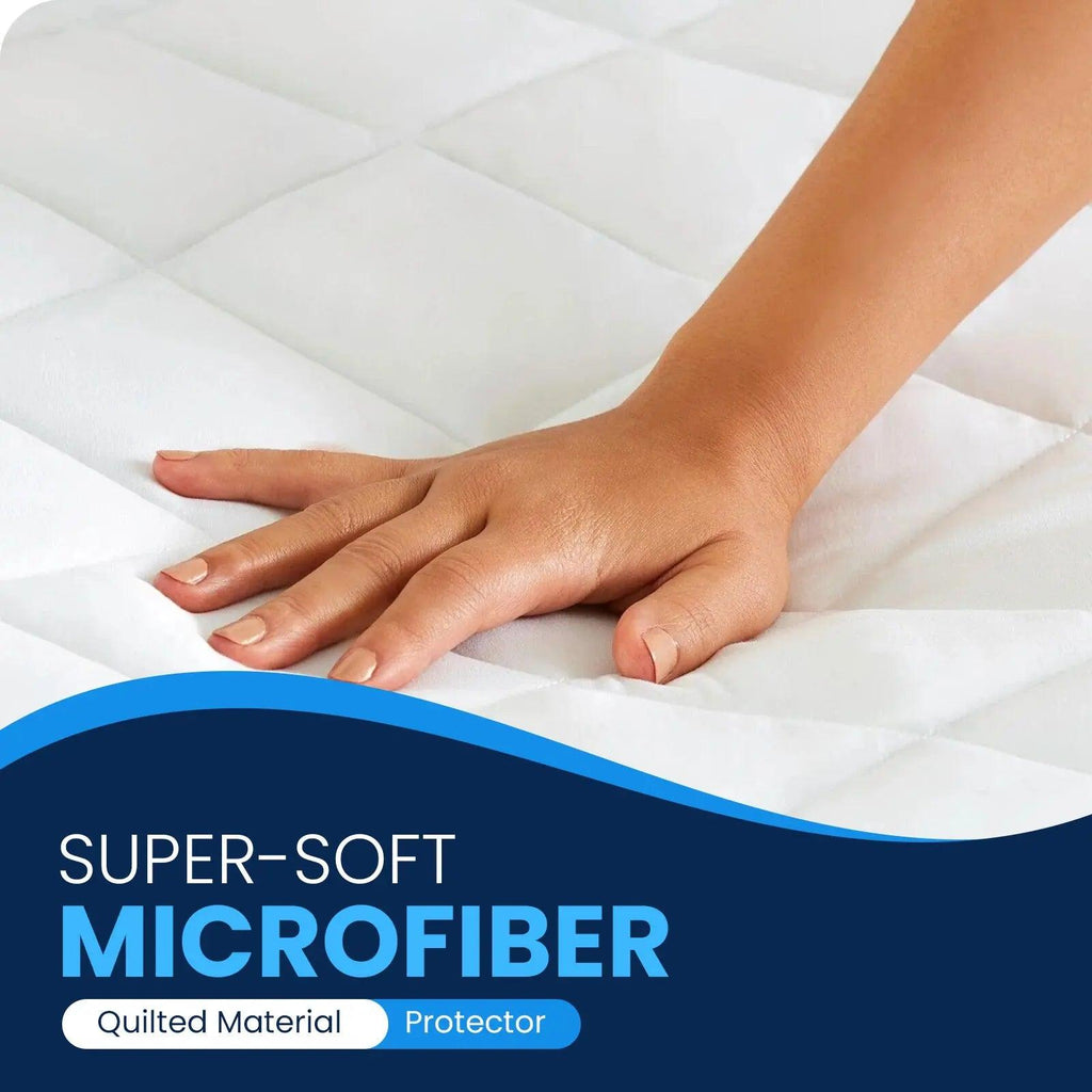 Quilted Mattress Protector – Diamond Stitch, Deep Fitted Skirt – image 2
