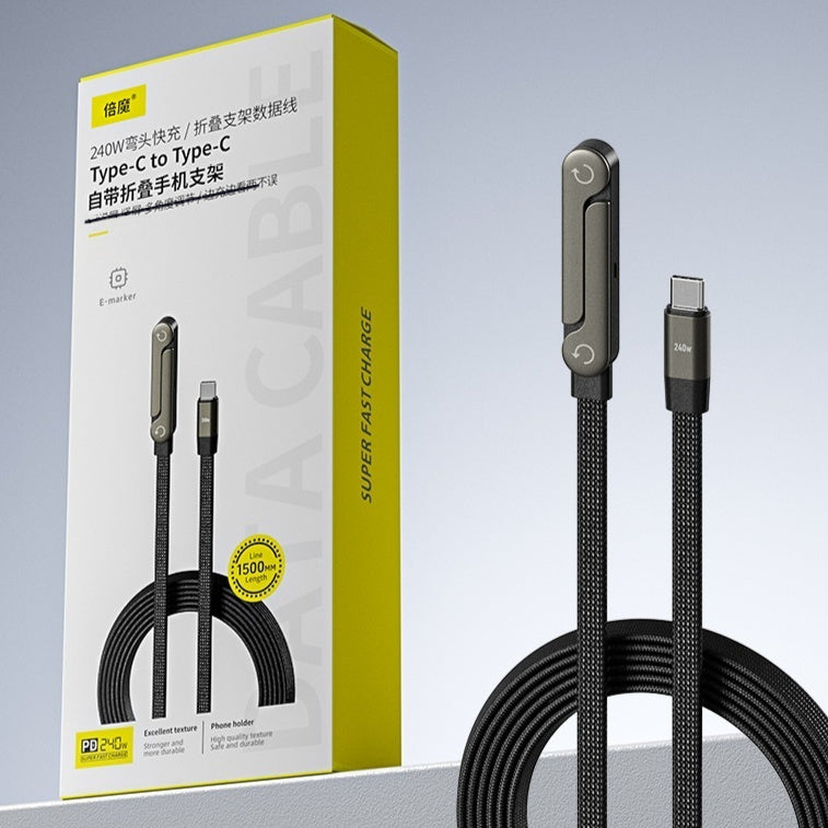 2-in-1 Fast Charging Cable with Foldable Stand – image 3