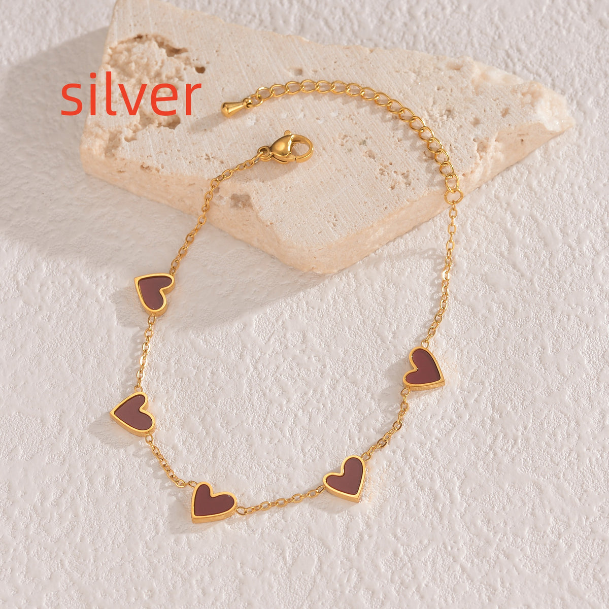 Stainless Steel Dripping Heart Bracelet – image 12
