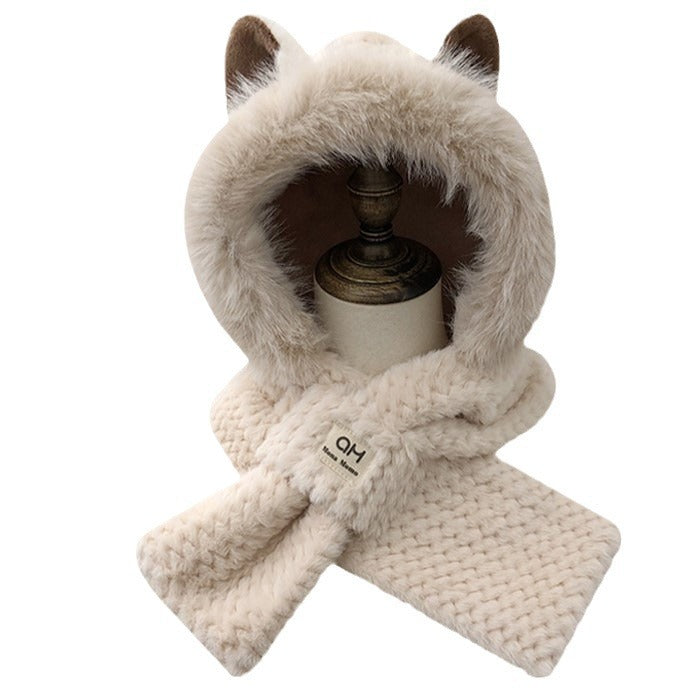 Autumn And Winter Cute Furry Fox Ear Hat – image 5
