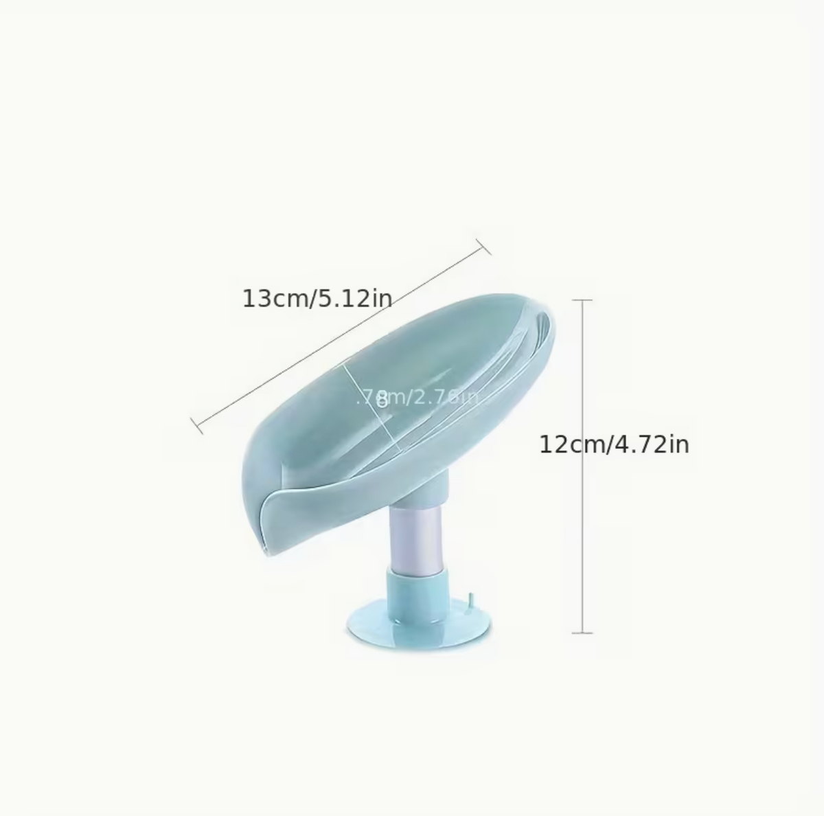 Leaf-Shaped Suction Cup Soap Dish – No Drilling Required, Self-Draining Bathroom Soap Holder, Easy-to-Clean Bathroom Accessory