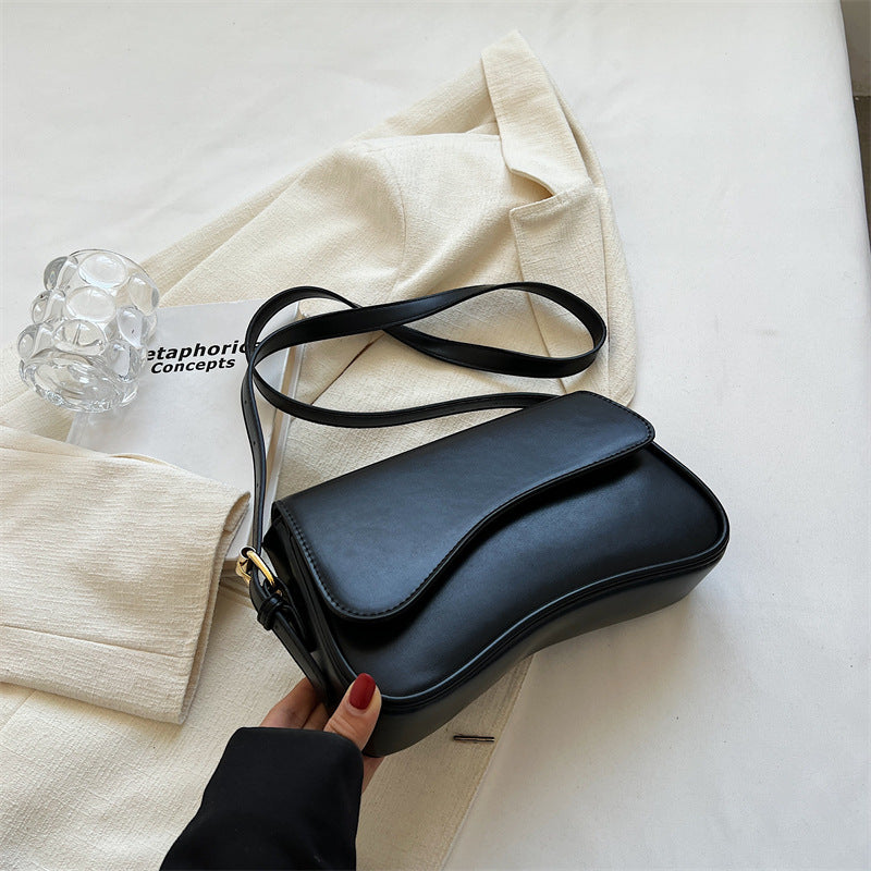 Fashion Simple New Flip Magnetic Buckle Shoulder Bag – image 2