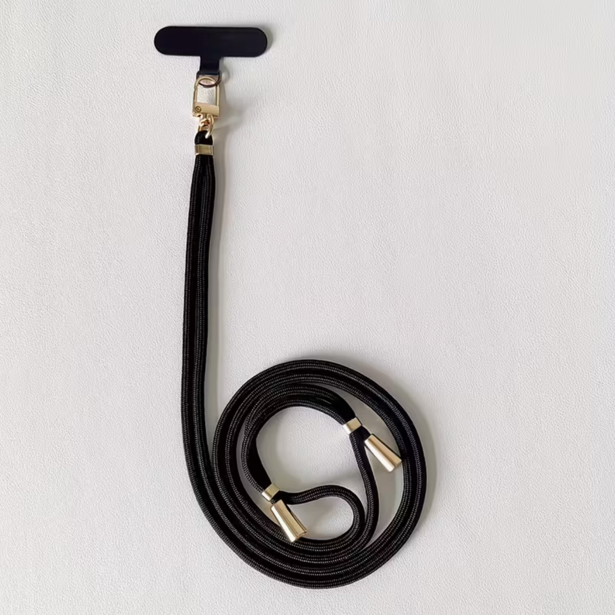 Adjustable Phone Strap – Crossbody Lanyard with Gold-Tone Buckle