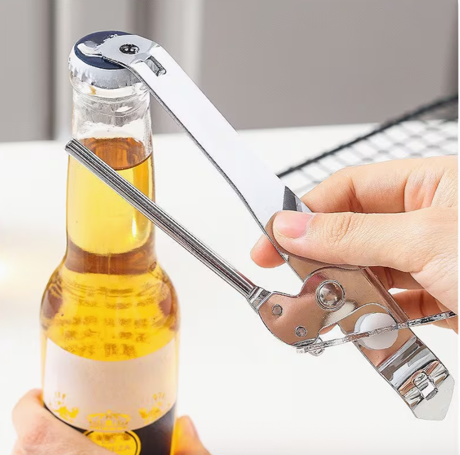 Stainless Steel Can Opener – Manual Tin & Bottle Opener