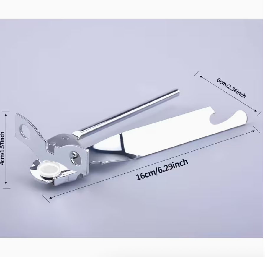 Stainless Steel Can Opener – Manual Tin & Bottle Opener