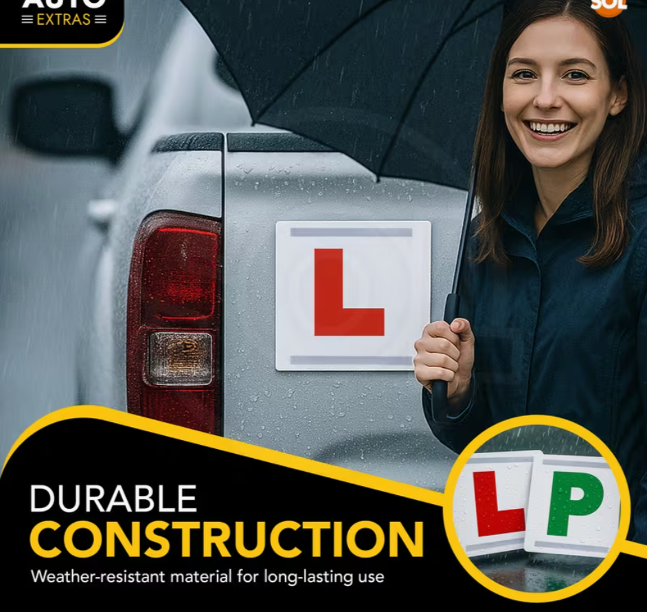 Magnetic L & P Plates – 2 Pack for Learner & New Drivers