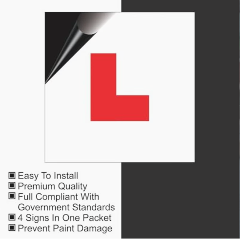 Magnetic L & P Plates – 2 Pack for Learner & New Drivers