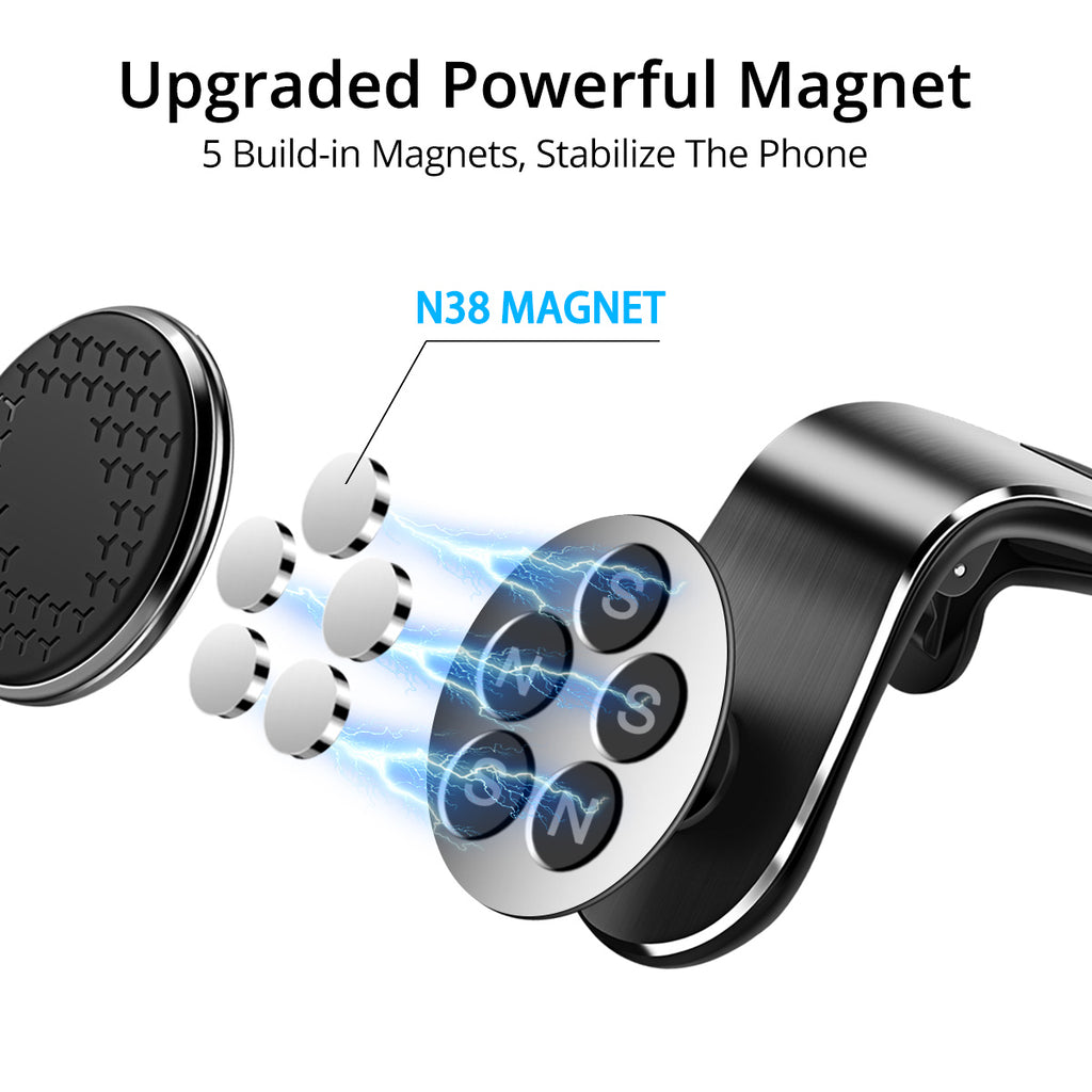 Magnetic Air Vent Car Phone Mount – 360° Rotation – image 4