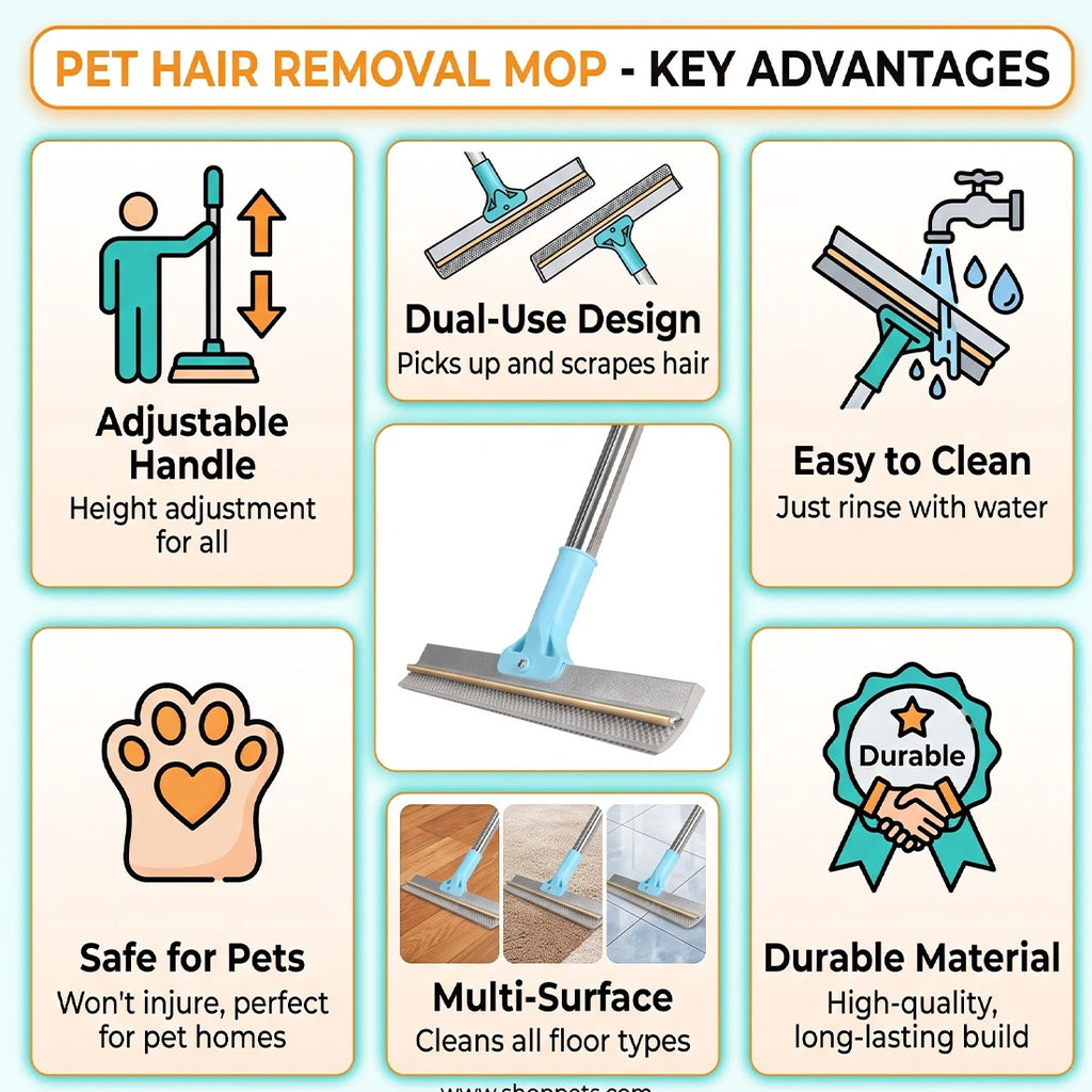 Rubber Broom Pet Hair Brush Set Carpet Cleaner Brush – image 2