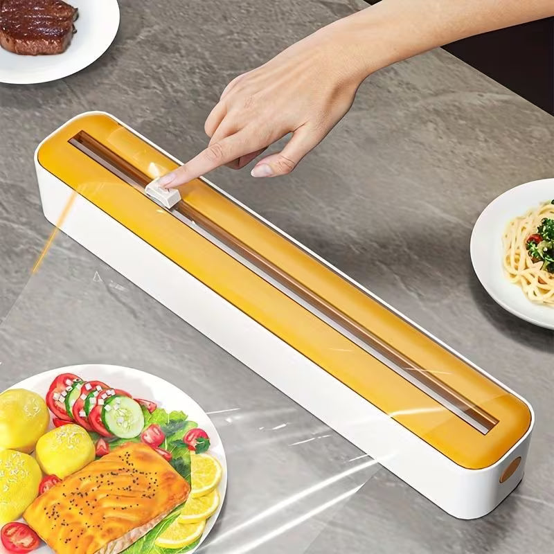 Cling Film Dispenser with Cutter – Refillable Wrap & Foil Box