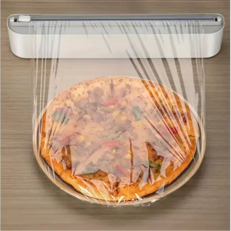 Cling Film Dispenser with Cutter – Refillable Wrap & Foil Box