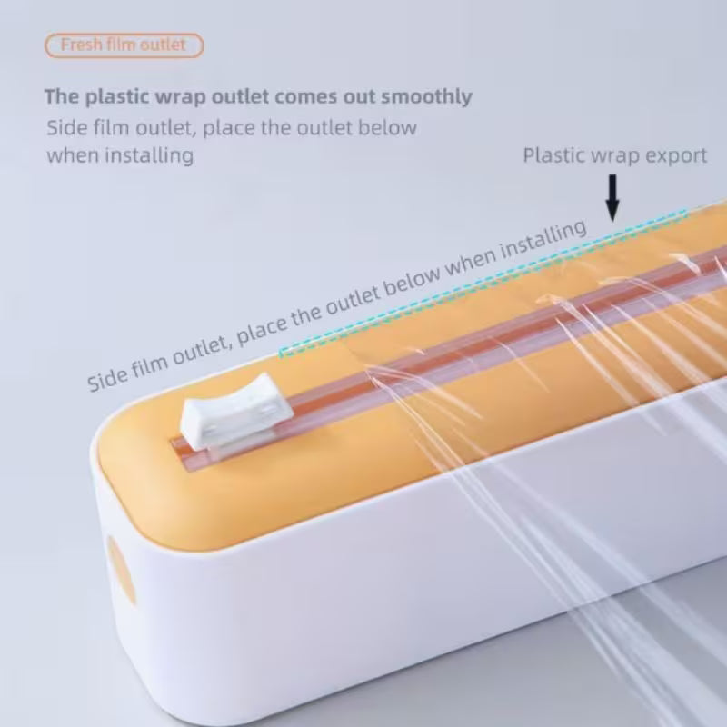 Cling Film Dispenser with Cutter – Refillable Wrap & Foil Box