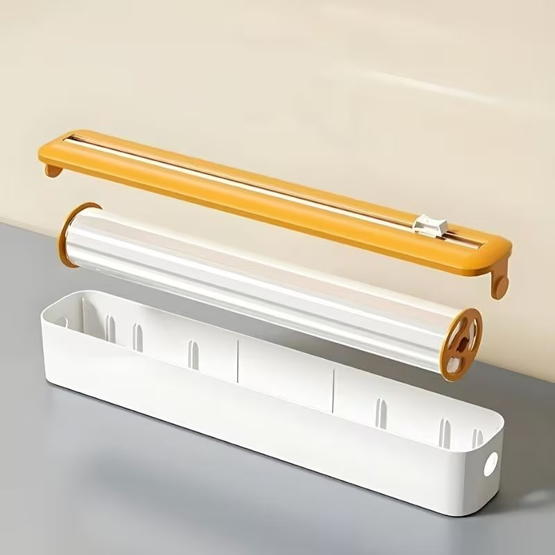 Cling Film Dispenser with Cutter – Refillable Wrap & Foil Box