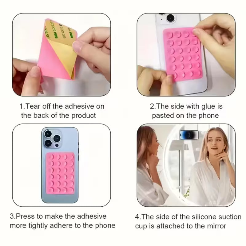 Silicone Suction Phone Holder – Non-Slip Portable Phone Stand