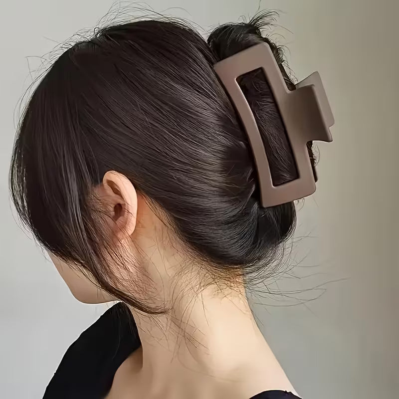 Large Rectangular Hair Clip – Solid Colour Anti-Slip Hair Claw Clip