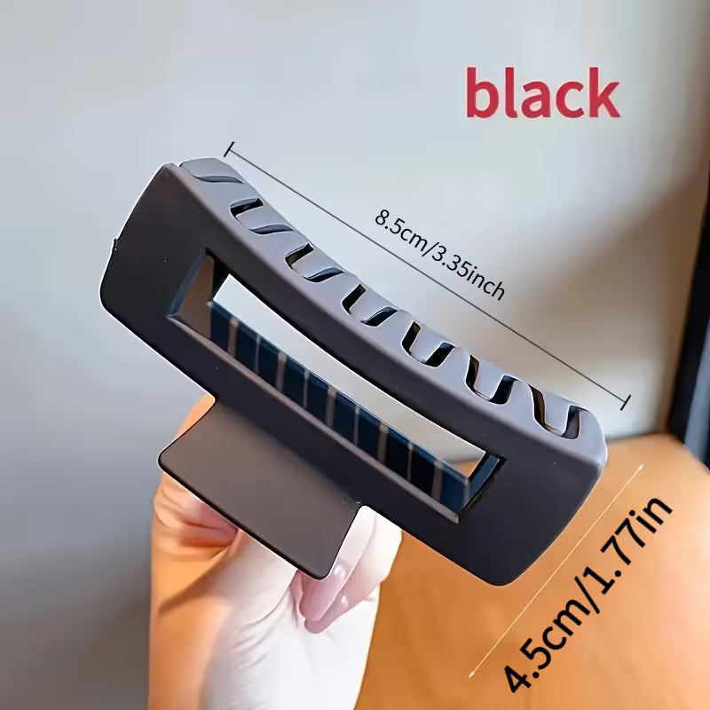 Large Rectangular Hair Clip – Solid Colour Anti-Slip Hair Claw Clip