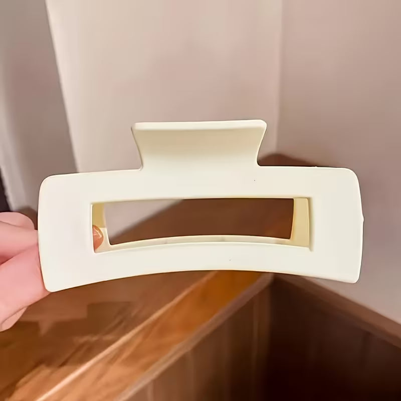 Large Rectangular Hair Clip – Solid Colour Anti-Slip Hair Claw Clip
