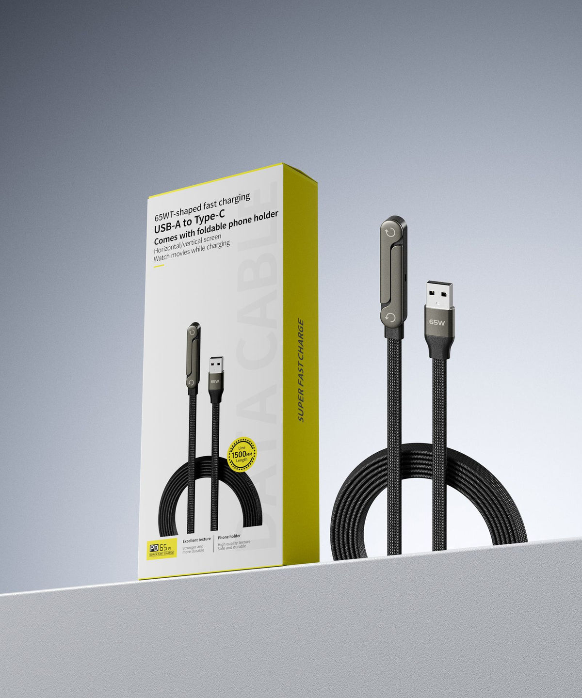2-in-1 Fast Charging Cable with Foldable Stand – image 12