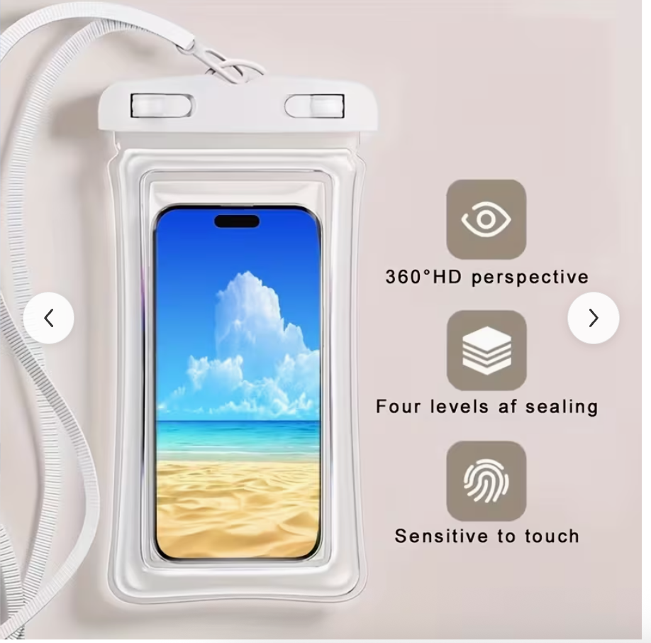 Inflatable Phone Pouch – Waterproof & Multi-Purpose Floating Bag with Lanyard