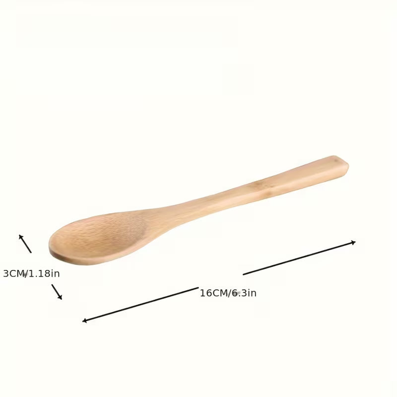 Bamboo Wooden Spoon Set – 6 Long-Handle Kitchen Utensils