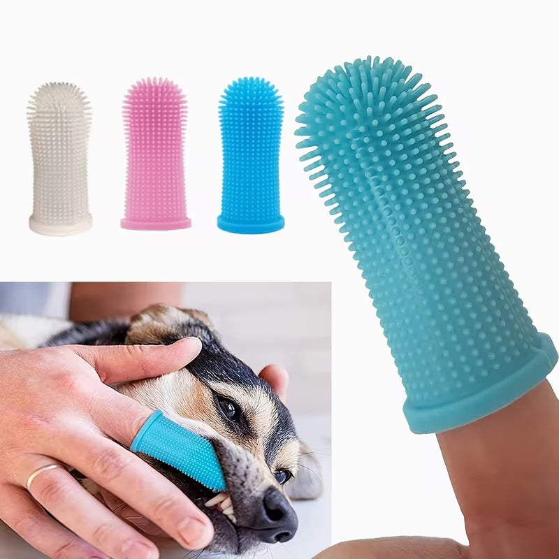 Pet Finger Toothbrushes – 5 Pack Soft Silicone for Dogs & Cats