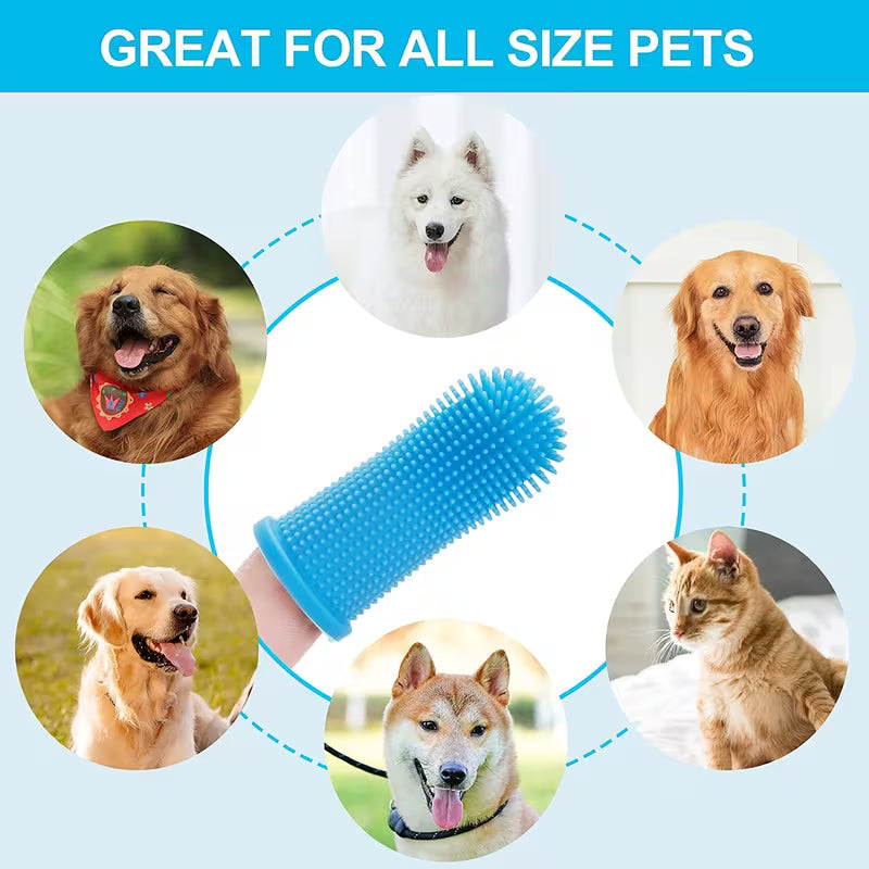 Pet Finger Toothbrushes – 5 Pack Soft Silicone for Dogs & Cats
