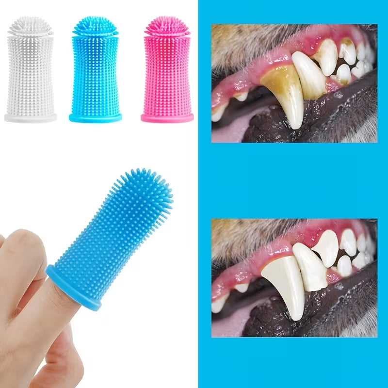 Pet Finger Toothbrushes – 5 Pack Soft Silicone for Dogs & Cats