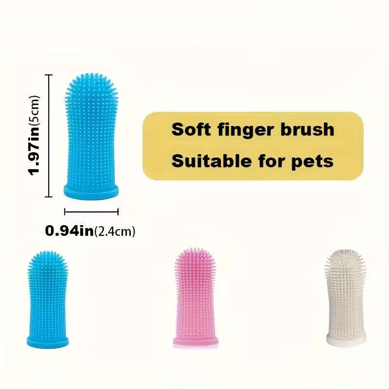 Pet Finger Toothbrushes – 5 Pack Soft Silicone for Dogs & Cats