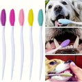 Pet Toothbrush Set – 2 Pack, Silicone Bristles, Long Handle