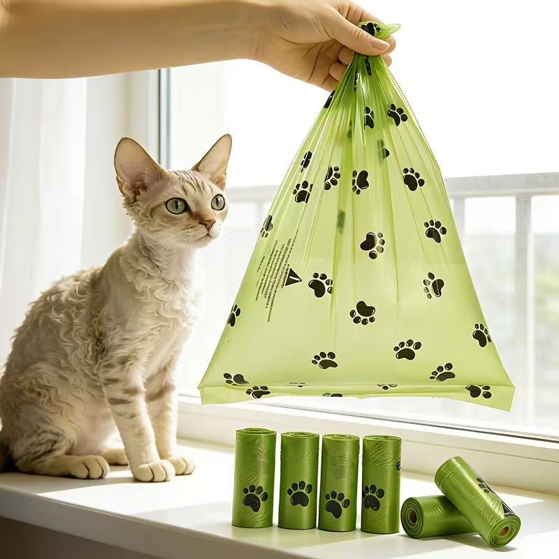 Dog Poo Bags – 5 Rolls, Extra Thick & Leak-Resistant