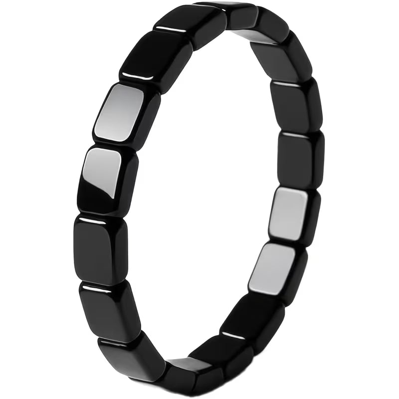 Men's Hematite Bead Bracelet – Stretch Stone Bracelet