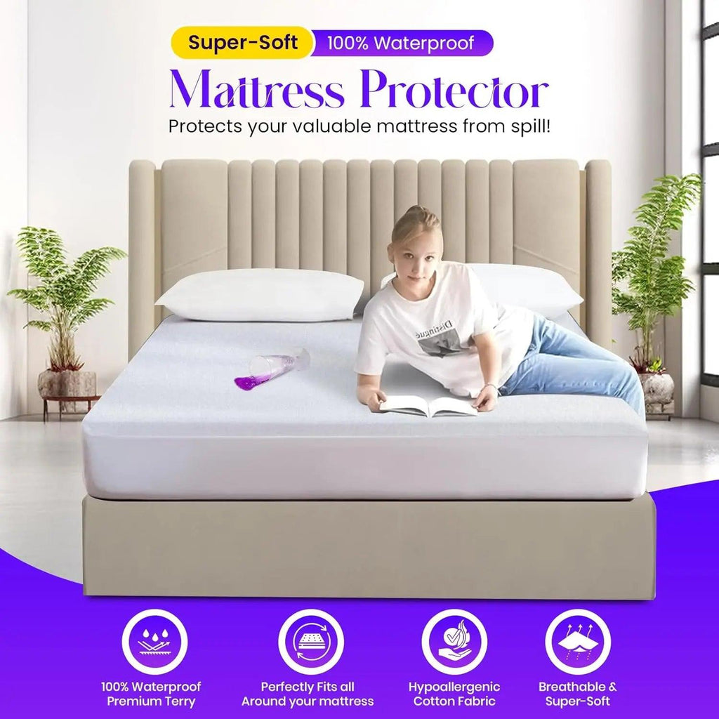 Super King Waterproof Mattress Protector – Terry or Quilted – image 6