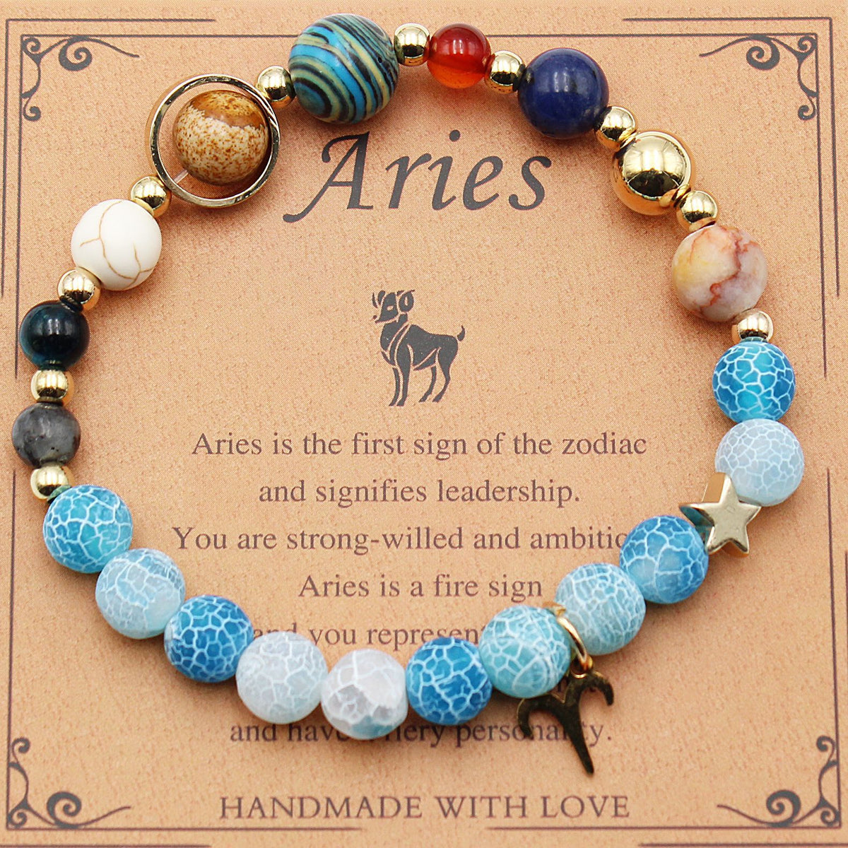 Twelve Constellations Bracelets Natural Stone Beaded – image 14