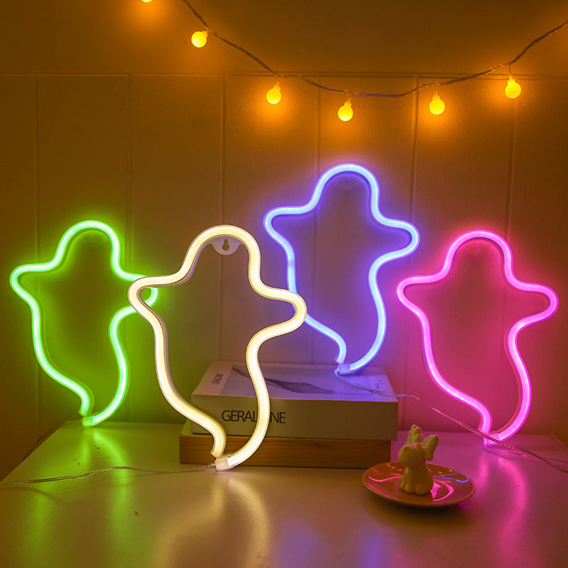 Halloween Ghost Neon Lamp – main image