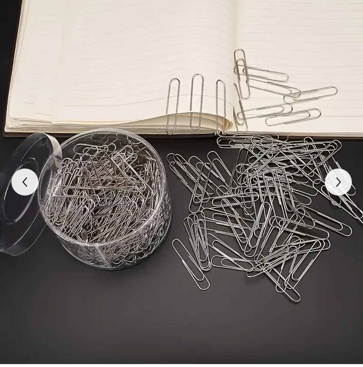 Large Metal Paper Clips – Pack of 200, Grey