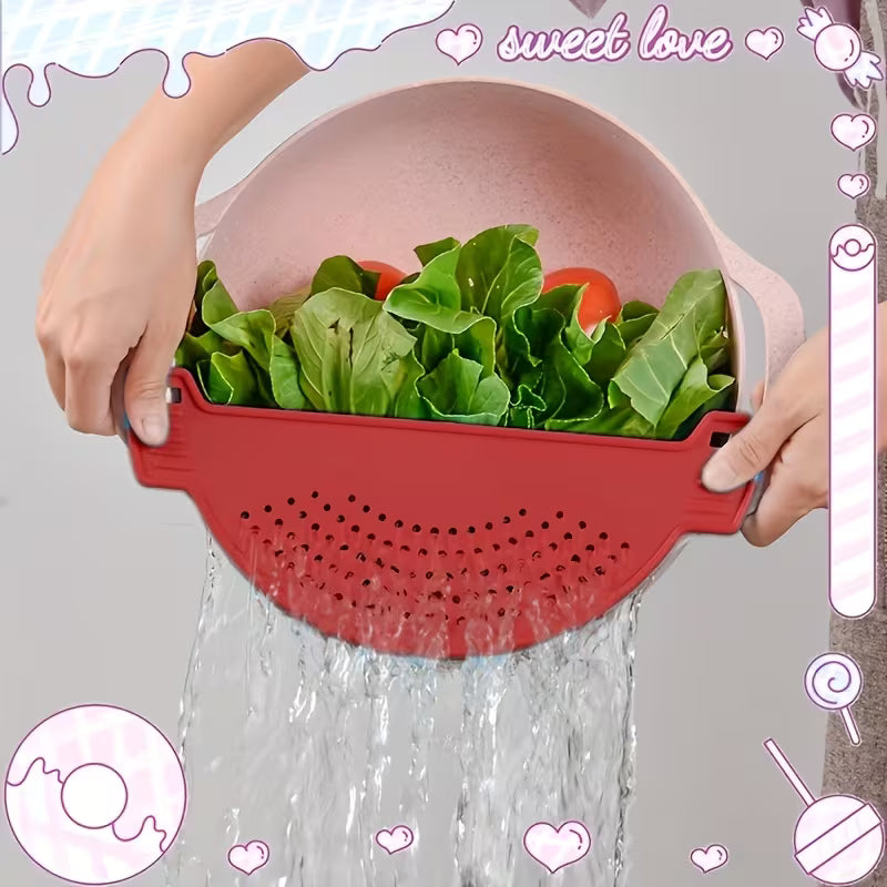 Pan Edge Strainer – Clip-On Colander for Pots & Pans