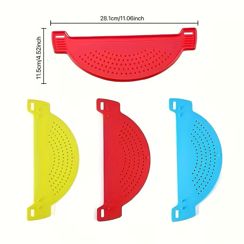 Pan Edge Strainer – Clip-On Colander for Pots & Pans
