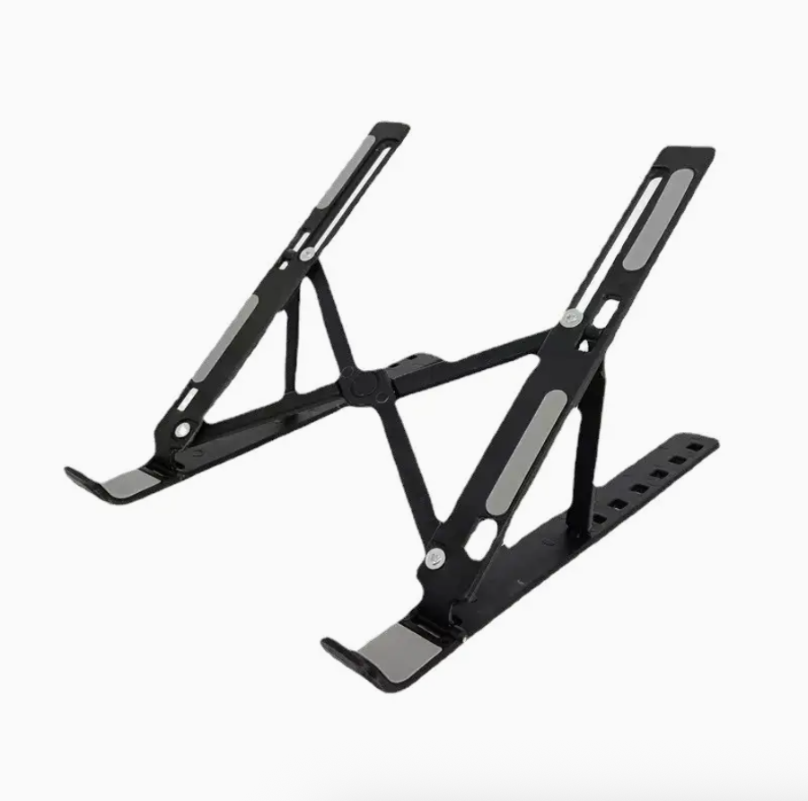 Laptop Stand – Foldable Adjustable Portable Cooling Riser, Black