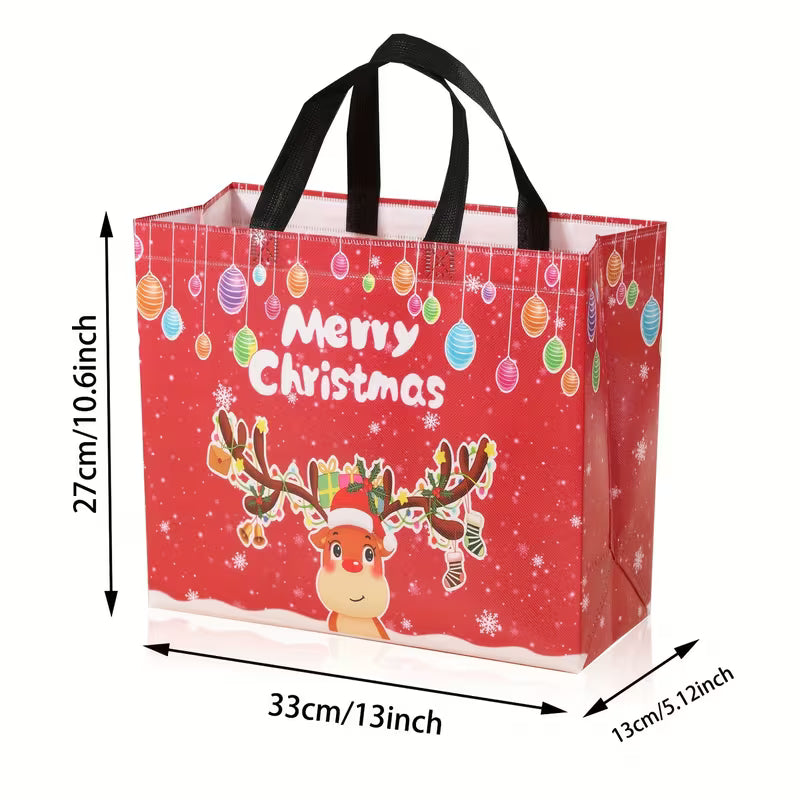 Christmas Tote Bag – Large Reusable Shopping & Gift Bag