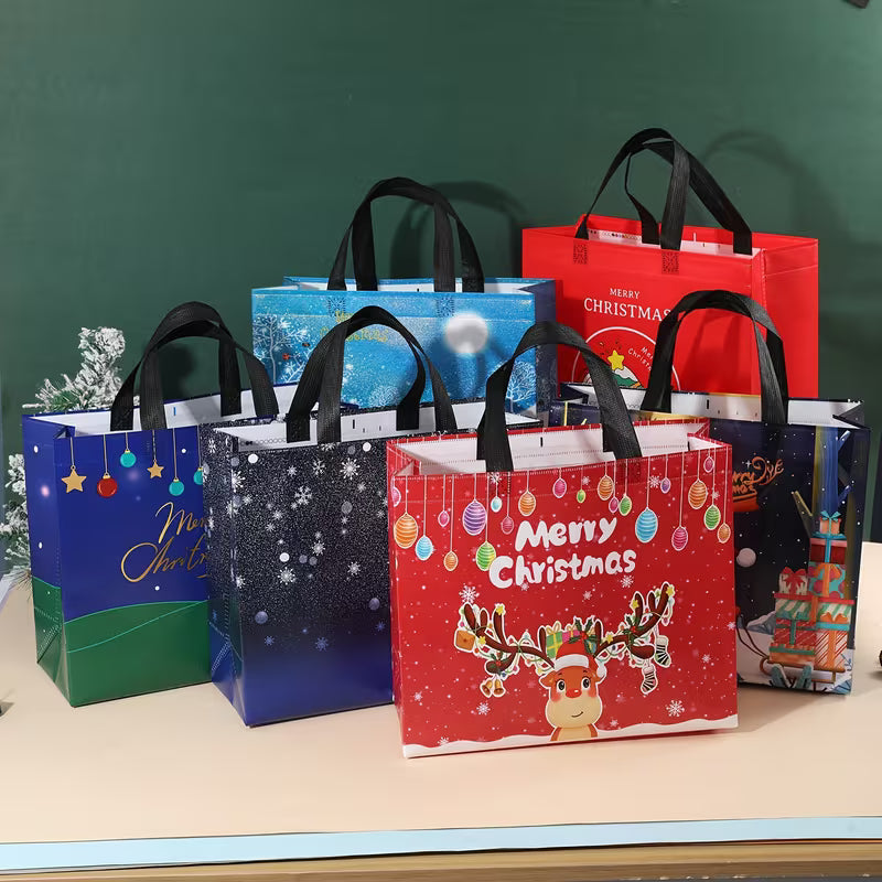 Christmas Tote Bag – Large Reusable Shopping & Gift Bag