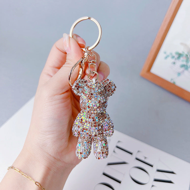 Creative Diamond Cartoon Bear Keychain – image 22