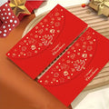 Red Christmas Gift Envelopes – Pack of 2, Gold Foil, Self-Seal