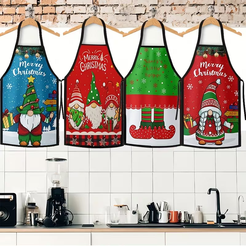 Christmas Apron – Unisex Santa & Elf Festive Kitchen Apron