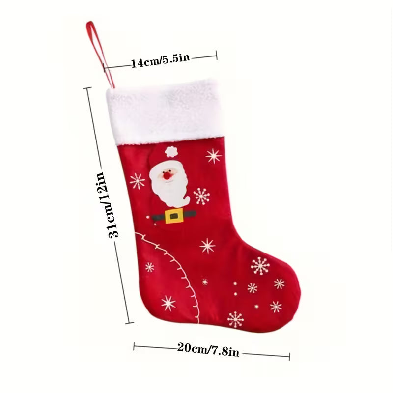 Christmas Stockings Pair – Santa, Snowman & Reindeer Designs