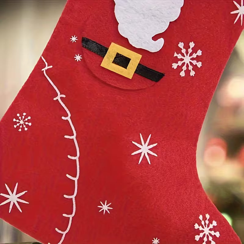 Christmas Stockings Pair – Santa, Snowman & Reindeer Designs