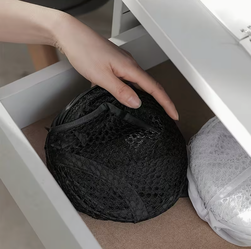 Foldable High-Capacity Mesh Laundry Basket with Handle – Rectangular Casual Polymer Laundry Basket for Bathroom, Bedroom & Dorm, Lightweight Storage Hamper for All Seasons