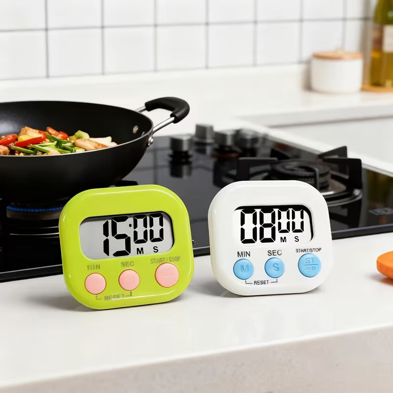 Digital Kitchen Timer with Large LCD Display, Loud Alarm and Magnetic/Stand Mount , Random Color