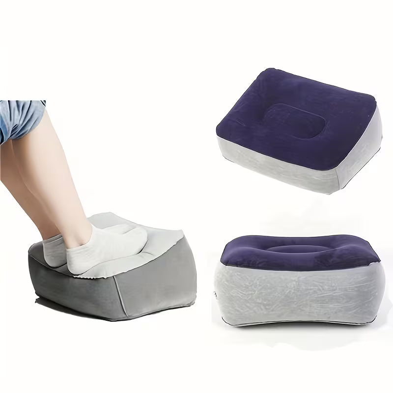 Inflatable Foot Rest – Adjustable Travel Footstool for Home & Office