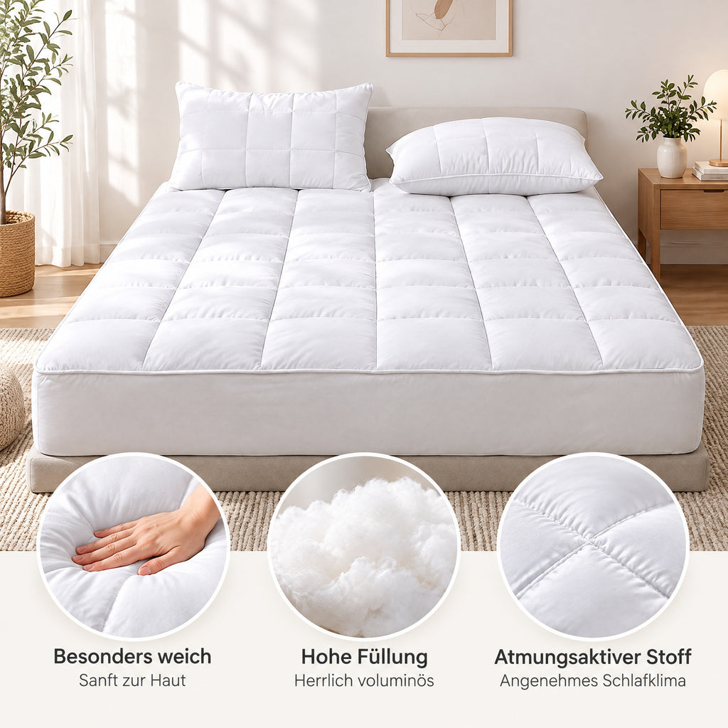 Quilted Fitted Mattress Protector – Soft Thick Breathable Cover – image 6