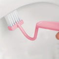 V-Shaped Toilet Brush – Long-Handle Bathroom Cleaning Brush with Wall-Mounted Holder